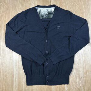 Diesel Tricot & Co Mens Black Long Sleeve Cardigan Sweater Size Large